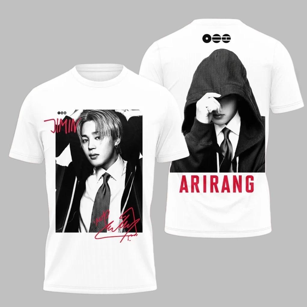 2026 Bts Arirang Graphic TShirt Unisex And Unisex Summer Cotton T Shirt Fashion High Quality Short Sleeved Top Streetwear Unisex