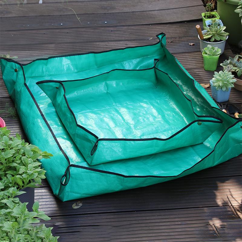 Waterproof Foldable Gardening Soil Mat: Durable and Wear-Resistant for Potting.