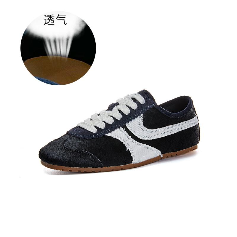 Leather Women's Autumn New Flat-bottomed Sports Shoes Women's Casual Versatile Shoes Children's Solid Color Women's Shoes Trend