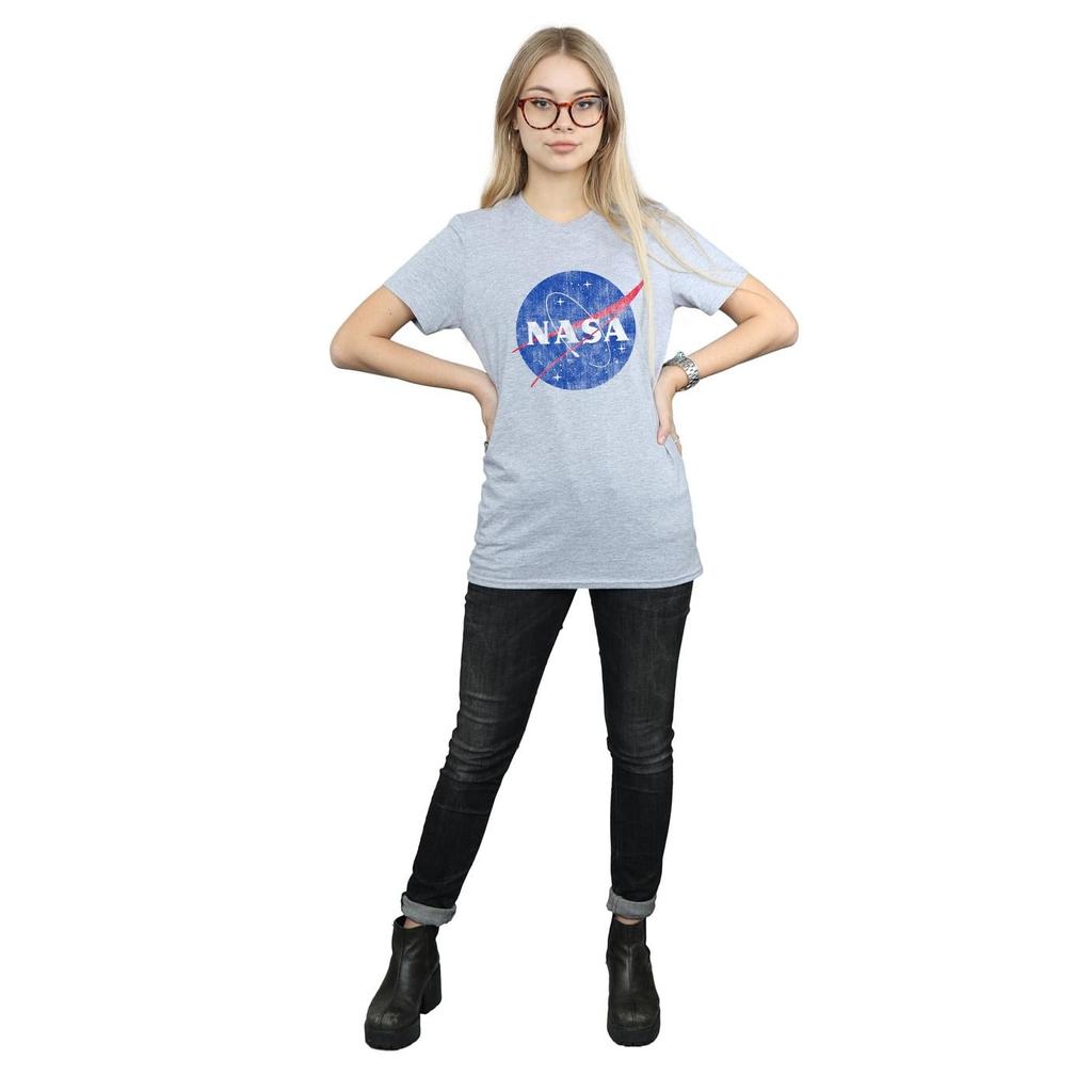 NASA Damen/Damen Klassisches Insignia Logo Boyfriend T-Shirt