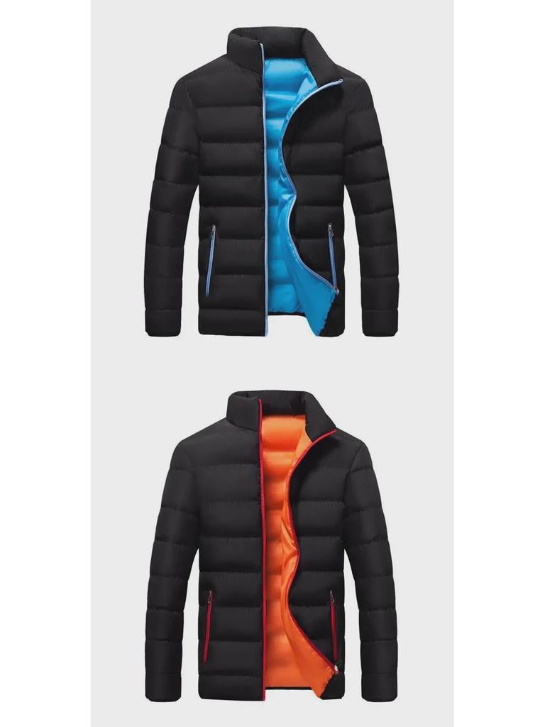 Men's Winter Stand Collar Down Cotton Running Jacket 2023