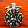 Beer Time Keychain Zinc Alloy Pendant Gift For Beer Lovers And Party Enthusiasts