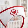 Ruffle Fringe Edge Nurse Costume Accessories Red Cross with Heart Nurse Headband  Halloween Party