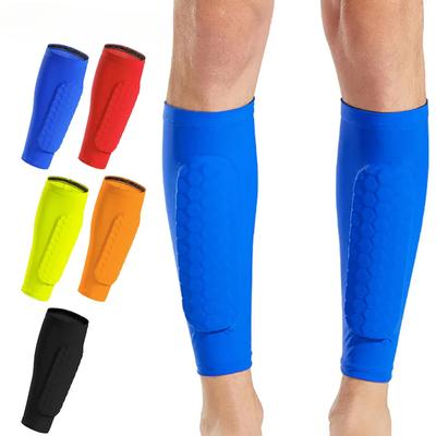 1PCS Leg Support Football Sports Legging Sleeve Calf Covers Honeycomb Cushion Anti Collision Protection Gear Women Men