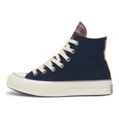Chuck 70 High Canvas & Plaid - Obsidian Damen-Sneaker Blau Reiher Klassisch-Grau A12453C