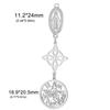 Collana Ciondolo Stella a Cinque Punte Svuotata a Forma di S con Doppio Foro Design Versatile Nodo Miko Gioielli