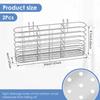 2Pcs Stainless Steel Kitchen Cutlery Hanging Basket Quick Drying Compartmental Utensil Drainage Rack Rustproof Kitchen Supplies