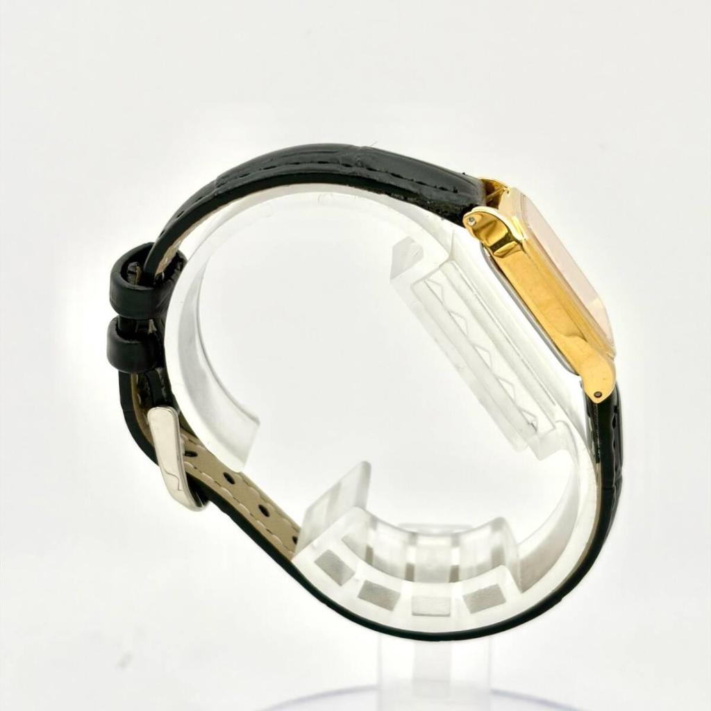 Used [Beautiful Condition/New Battery] SEIKO SPIRIT Ladies Watch Gold Square 1F21-5B20 510004 New Belt