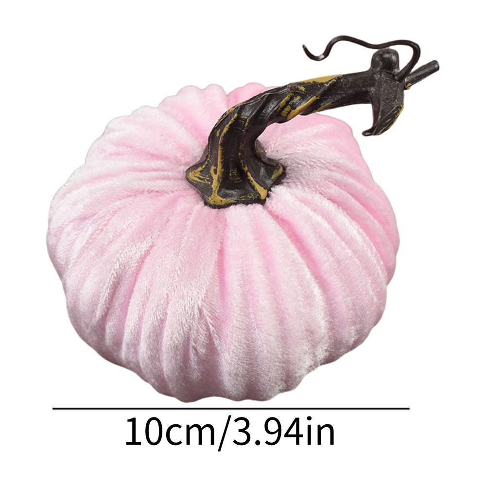 2025 Handmade Velvet Pumpkins Halloween Fall Harvest Vegetable Artificial Simulation Pumpkins Decoration For Garden Yard