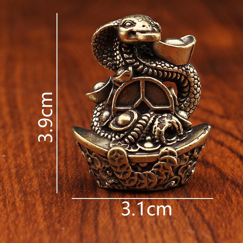 Brass Zodiac Incense Holder: Creative Copper Dragon, Tiger, Snake Design