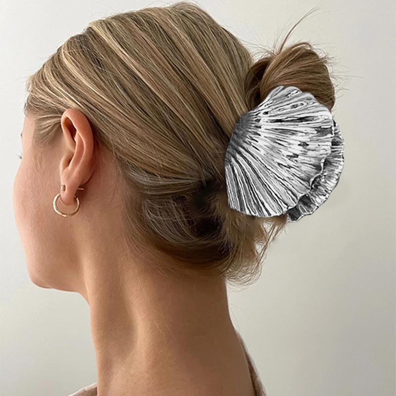 Fashion Elegant Gold Color Shell Metal Hairpins Hair Claw For Women Girls Korean Hair Clips Ponytail Clip Hair Accessories
