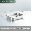 Stainless Steel Food Pan GN Pan with Lid 32.5 cm x 26.5 cm Rectangular Tray Basin Square Basin Thickened Food Storage Container