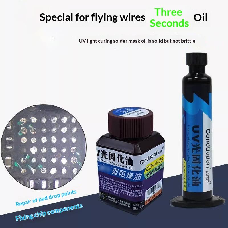 3 Second Fast Curing UV Curable Solder High Conductivity for Circuit Board Repair Electronic Soldering Work