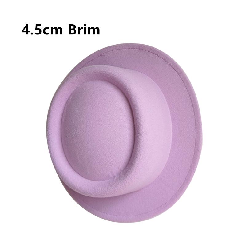 Klobouk Fedora 4,5 cm Tmavě purpurový Široký okraj Pánská móda Podzim/Zima Klobouk Pork Pie Svatba Dámský klobouk Gorras Para Hombres