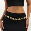 Boho Starfish & Scallop Patchwork Waist Chain: European-American Beach Vacation Metal Body Accessory