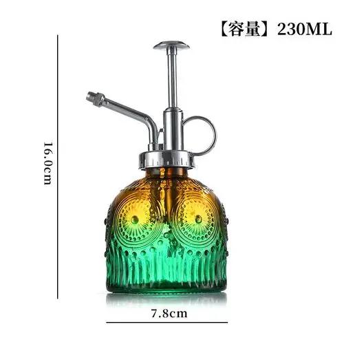 Gießkanne aus Glas im europäischen Stil, farbenfrohe Prägung, Haushaltsgießkanne, Gießkanne, Sukkulenten, Gartenarbeit, Dekoration