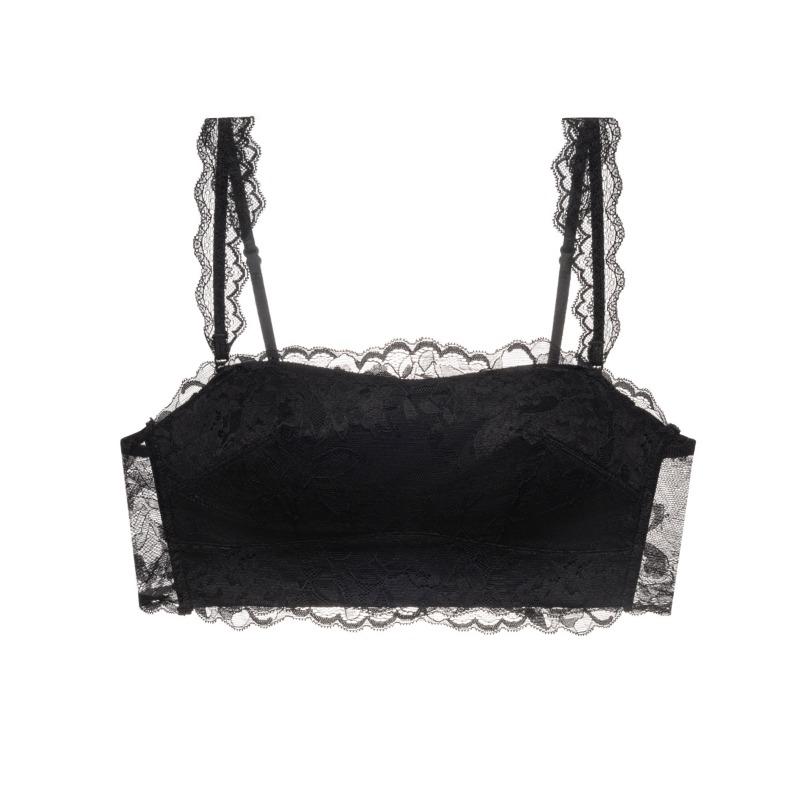 White lace inner underwear thin small chest girl pure desire chest wrap beautiful back vest bra with chest pad woman