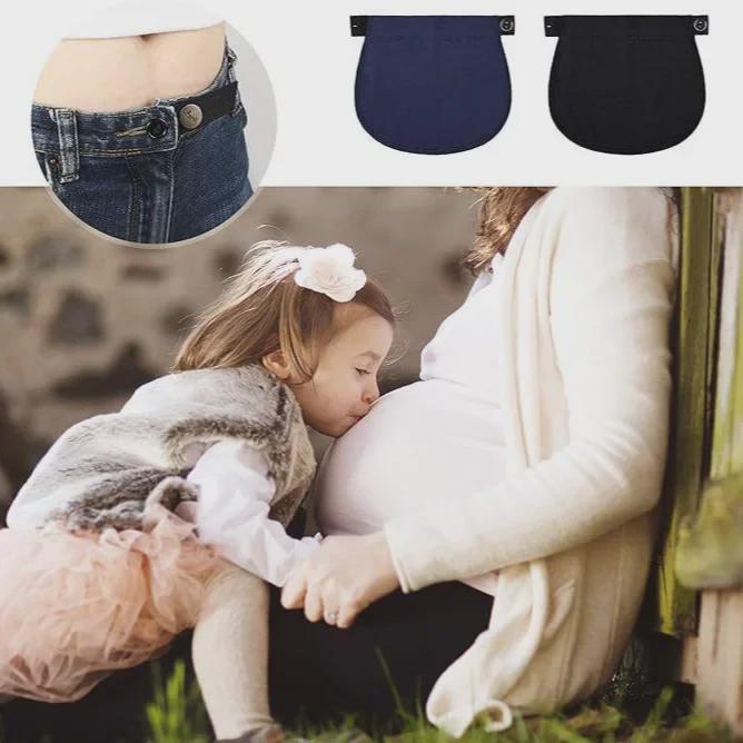 Elastický bavlněný těhotenský extender pasu - nastavitelný pás na rozšíření břicha