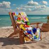 Ultra-Soft Beach Towel with Mario Theme,Ideal for Pool - Camping, Diving - Perfect Travel Essential, Vibrant Beach Towel.