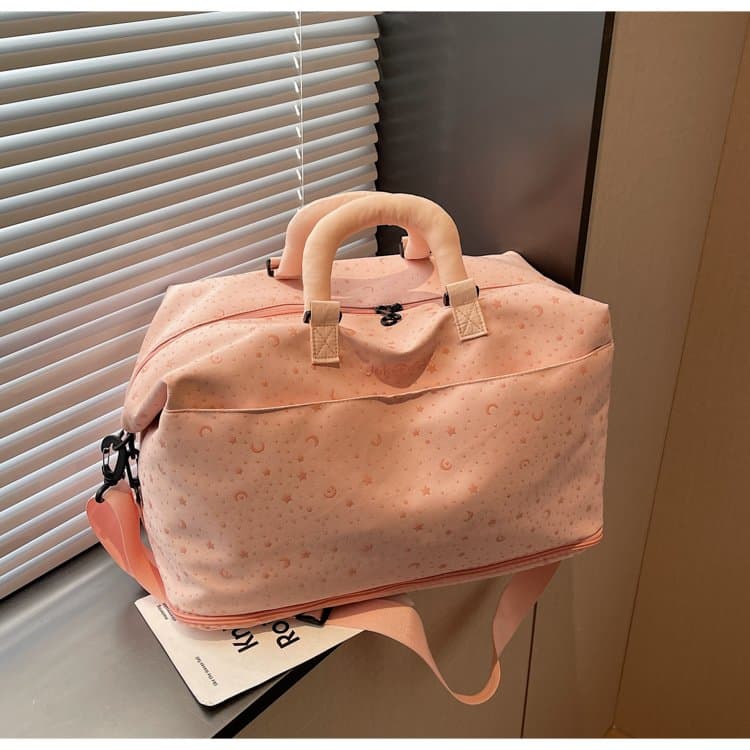 Reisetasche mit Stern- und Monddruck, große Kapazität, Damen-Fitness-Tasche