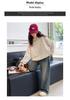 Girls' Stylish Round Neck Sweater & Jeans Set - 2024 Spring/Autumn Collection, Medium & Large Children's Two-Piece Outfit