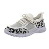 Women's shoes spring new leopard print fly-woven flat-bottom mesh casual sports single shoes women
