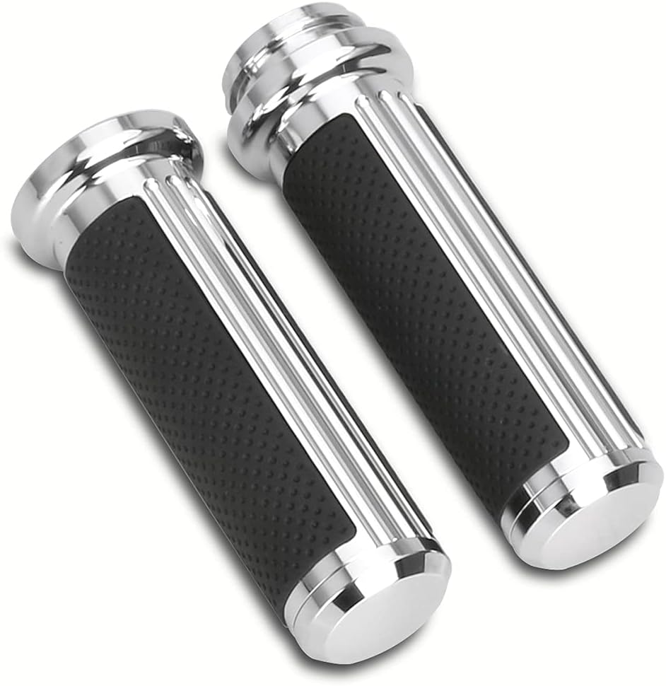 1" 25Mm Cnc Defiance Aluminum Rubber Handlebar Grips for Harley Touring Sportster Xl883 1200 Dyna Softail