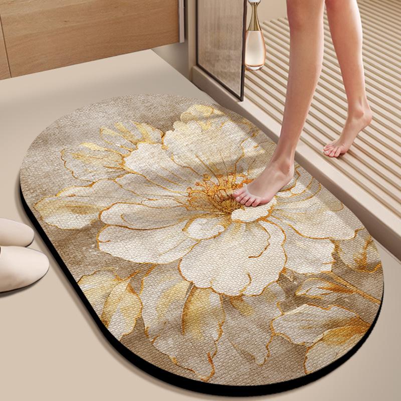 Anti-skid Mats for High-grade Sense Bathroom Bibulous Fast-drying Diatom Mud Mats for Bathroom