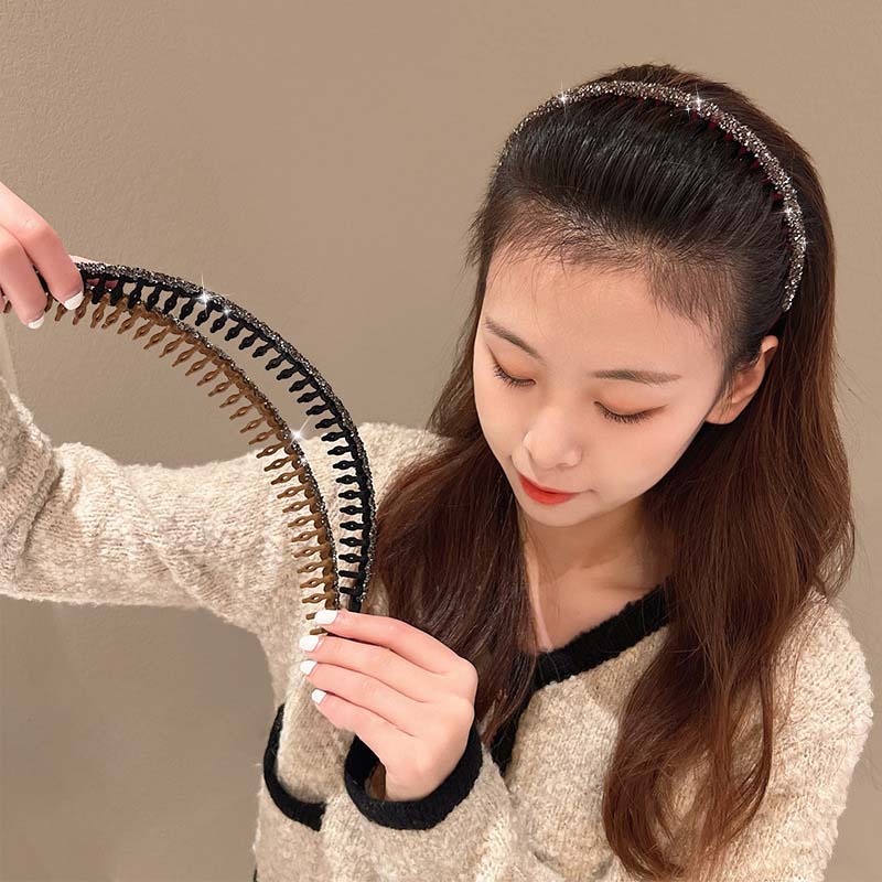 Cerchietto Con Strass Glitterati Oro – Accessorio Capelli Elegante Per Donne E Ragazze, Per Feste E Matrimoni (2912)