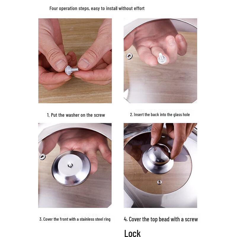 Chixing Edelstahl Gehärtetes Glas Topfdeckel