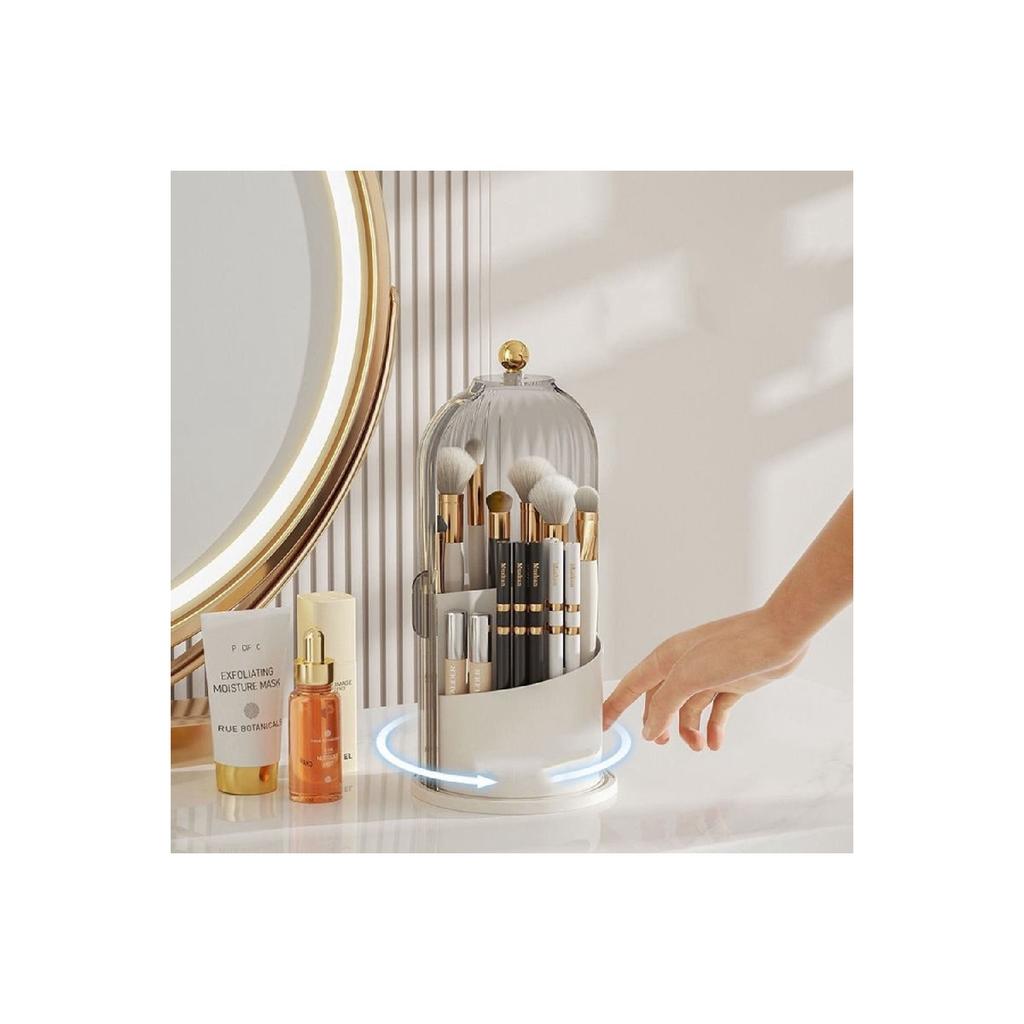 Brush Cosmetic Makeup Organizer Organizer With Cover 360 Rotatable Stand