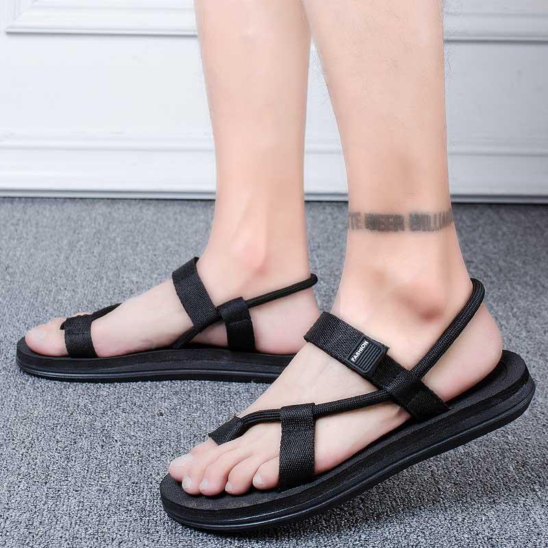 Summer New Sandals Thick Bottom Non slip Casual Soft Bottom Cool Shoes Men's Slippers Outdoor Hiking Beach Flat Shoes