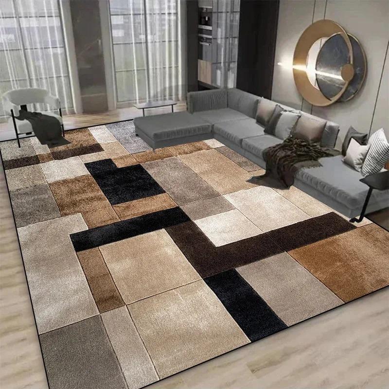 Marble Swirl Rug & Carpet Non-Slip Mat for Living Room Bedroom Bay Window Navy Blue Brown Beige Durable Floor Rugs Home Carpets 50X80CM
