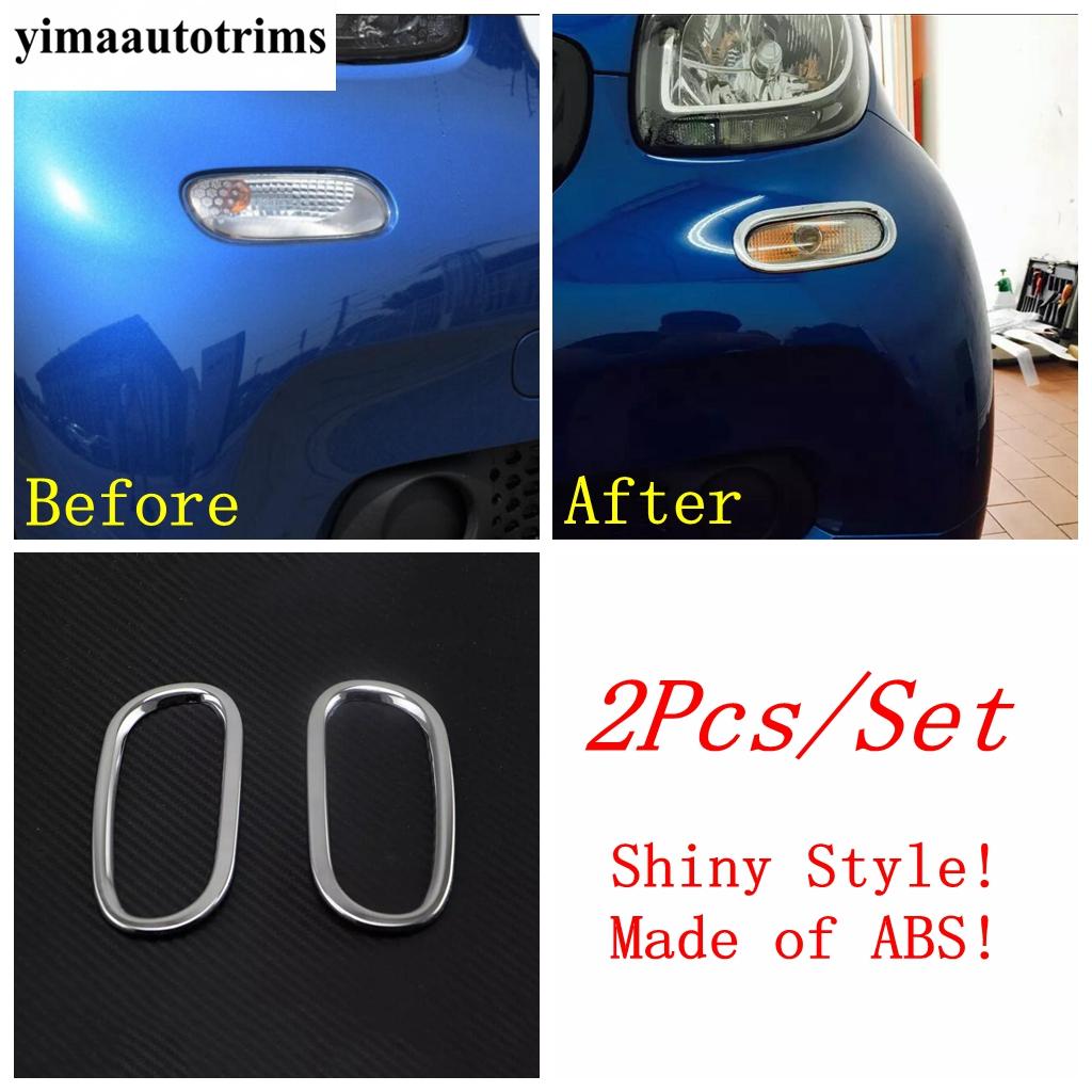 Front Rear Fog Lamp / Window Wiper / Side Air Vent Outlet Leaf Broad Cover Trim ABS Accessories For Smart 453 Fortwo 2015 -