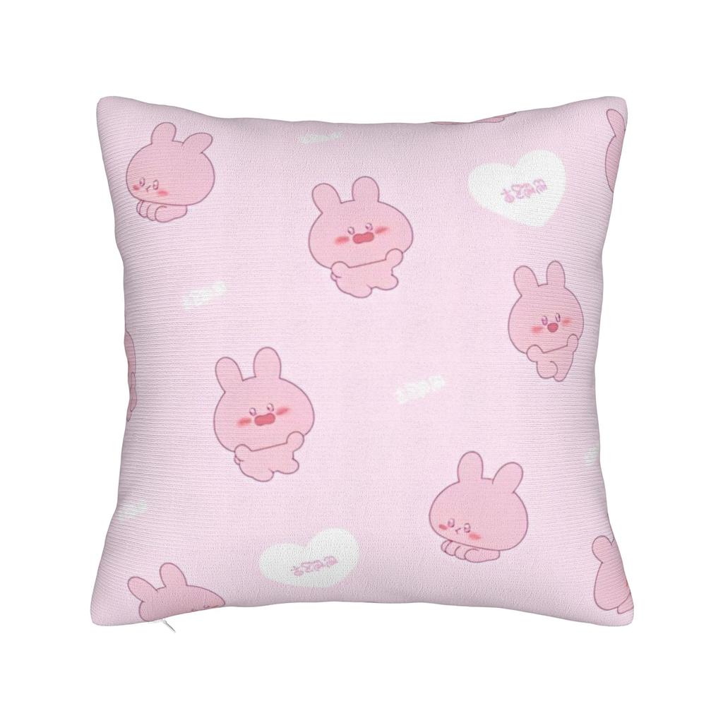 Asamimichaan Asleep Cartoon Square Pillow Cases Kawaii Asamimi Cushion Cover Decor Throw Pillow Case Cover for Sofa cm