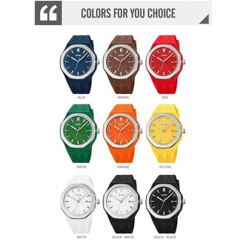Men's Simple Silicone Wristwatch, Perfect for High School Students, Sports, Waterproof, Stylish, Casual, Brand Name Analog Quartz Watch with Large Dat