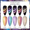 MEET ACROSS 7ml 9D Magnetic Gel Nail Polish Glitter Cat Eye Gel Semi Permanent Soak Off  UV Gel Glitter Manicure For Nail Art Gel Varnish