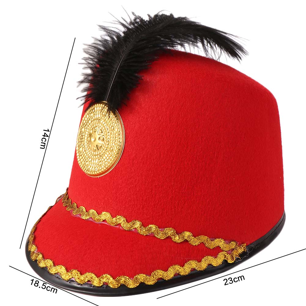 Verkleidung Marschkapellenhut Vintage Ritter Trommelmajorhut Pförtnerhut Uniformhut Festival Kostüm