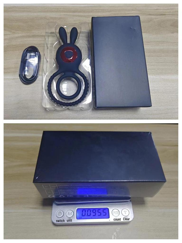 Cross Rabbit Vibration Ring: Male Lock & Nipple Testicle Massager
