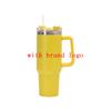 With Logo 40 Oz Tumbler with Handle Insulated Mugs With Lids and Straws Stainless Steel Coffee Tumbler Cups Water