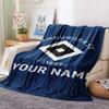 1 Stück Personalisierte Decke mit HSV-Muster aus Flanell, geeignet für alle Jahreszeiten, für Heimdekoration, Wärme und Komfort, Geschenke, Weihnachtsgeschenk -HE68