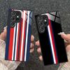 Red Blue Stripe Mobile Phone Case for Samsung Galaxy A56 55 54 53 52 51 36 35 34 23 16 15 5G Glass Colorful Cover Pretty Luxury