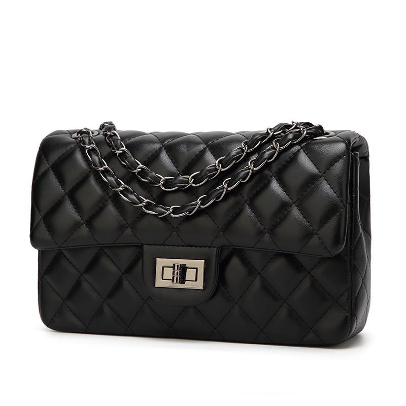 New sheep pattern soft surface rhombus chain bag, classic hot mom women's bag, simple shoulder messenger bag