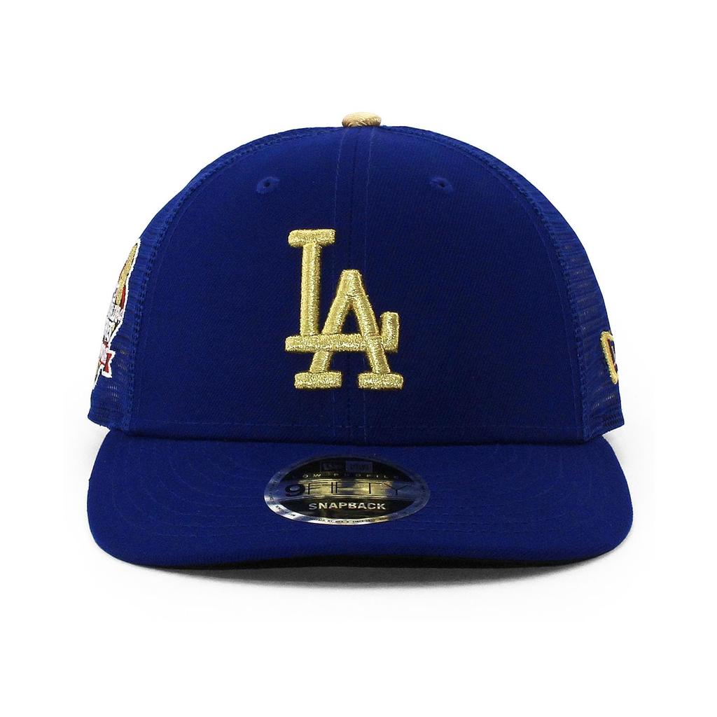 2025 Gold Collection New Era Mesh Cap LP9FIFTY Los Angeles Dodgers MLB 2025 GOLD COLLECTION TRUCKER MESH CAP LOS ANGELES DODGERS Hat Blue Shohei Otani