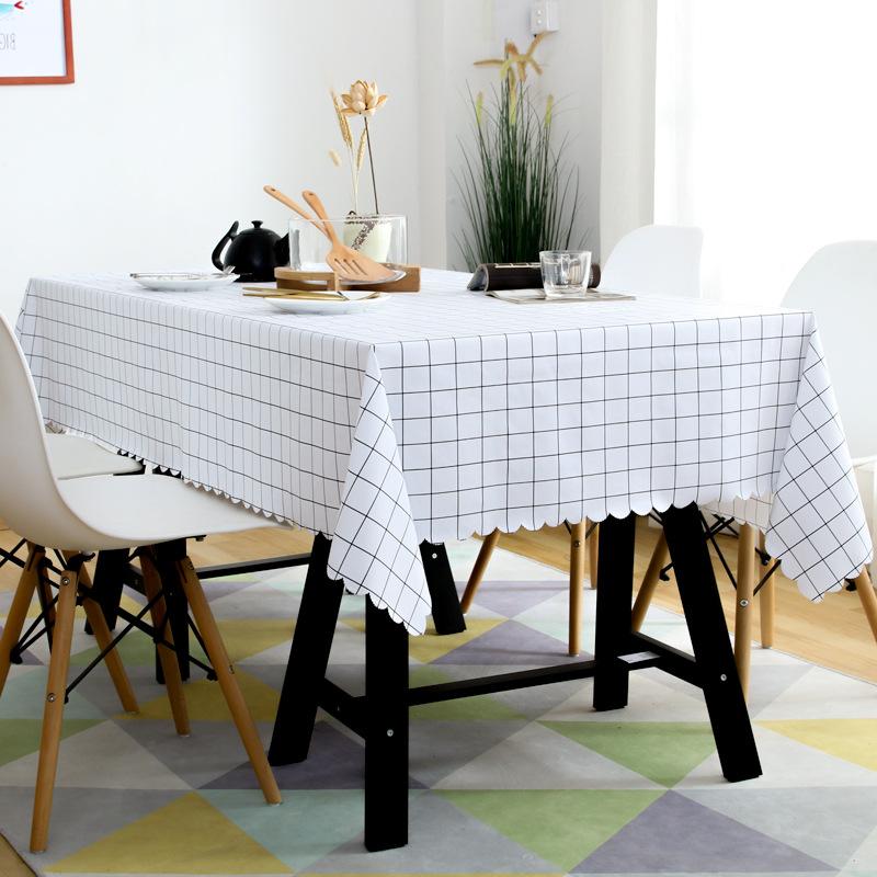 Pastoral Anti-Scalding Leave-In Tablecloth Solid Color Rectangular Household Hotel Dining Table Cloth Coffee Table Cover Cloth