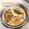 Onlycook Kids' Divided Ceramic Steaming Plate
