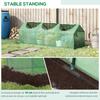 Mini Greenhouse with 3 Roll-Up Windows, 180 X 60 X 60 Cm, High-Density PE Cover (140 G/m²)