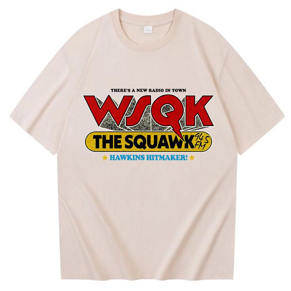 WSQK The Squawk 945 FM Tshirt Summer Mens Womens Y2K Luxury Fashion Comfortable Quality Oversized Tshirt