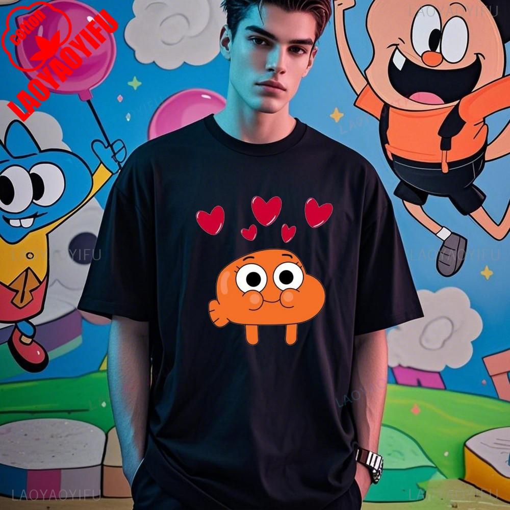 

Cute The Amazing World of Gumball Gumball and Darwin Camisetas Hombre Great for Running and Weekend Streetwear L