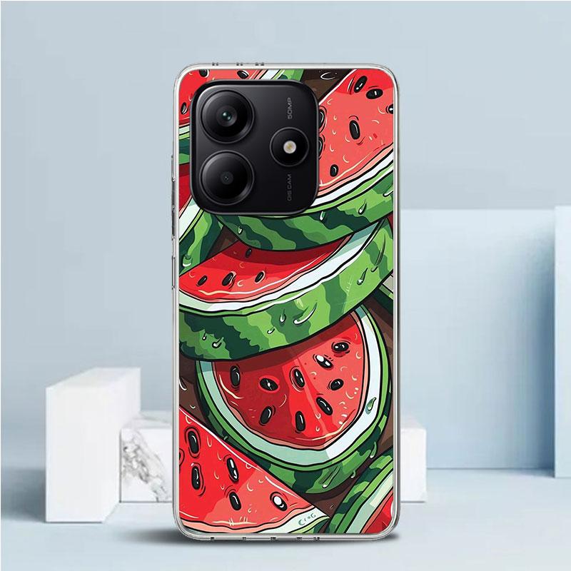 Watermelon Summer Fruit Phone Case For Xiaomi Redmi Note 15 14 14S 13 12S 12 Pro Plus 11S 11 11T 11E 10S 10 + Soft TPU Back Cove